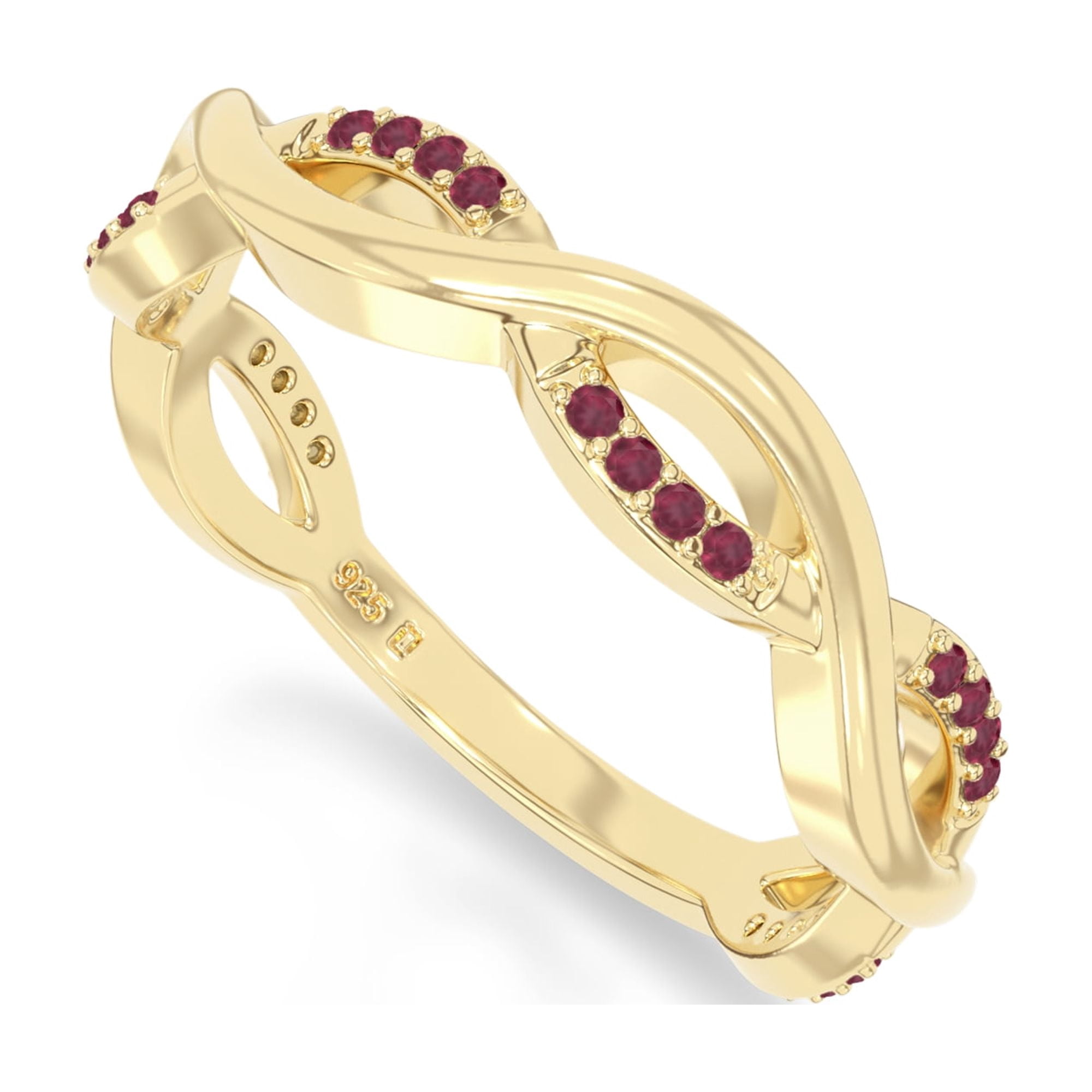 Ruby Graduation Ring Natural Ruby Ring for Women in 18K Yellow Gold Vermeil, July Birthstone ...