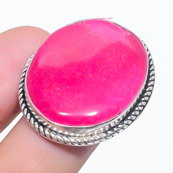 Natural Ruby(Simulated) Gemstone 925 Sterling Silver Jewelry Ring Size 7.5