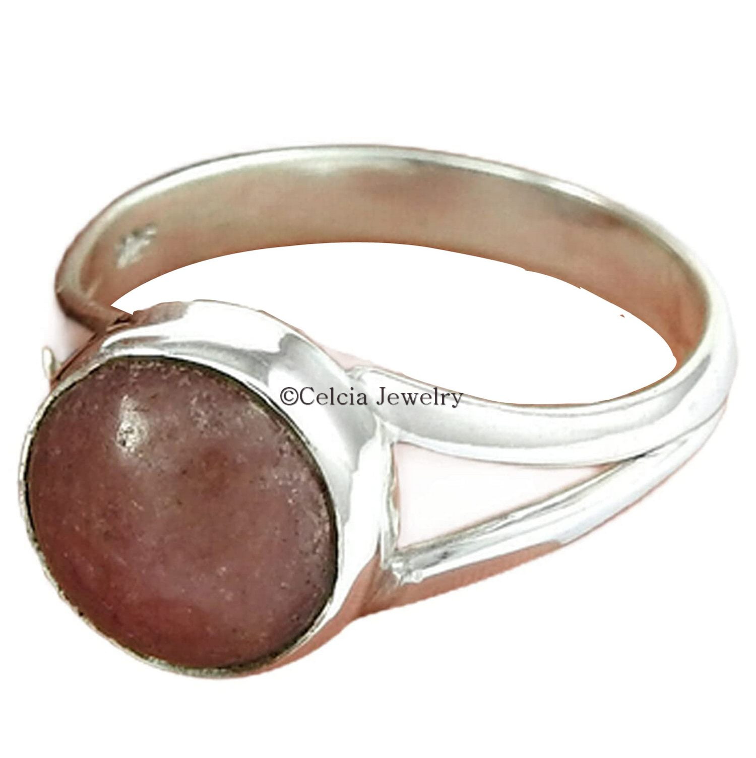 Ruby,Emerald Fire Opal Three Stone Trellis ring - 14K Rose Gold |JewelsForMe