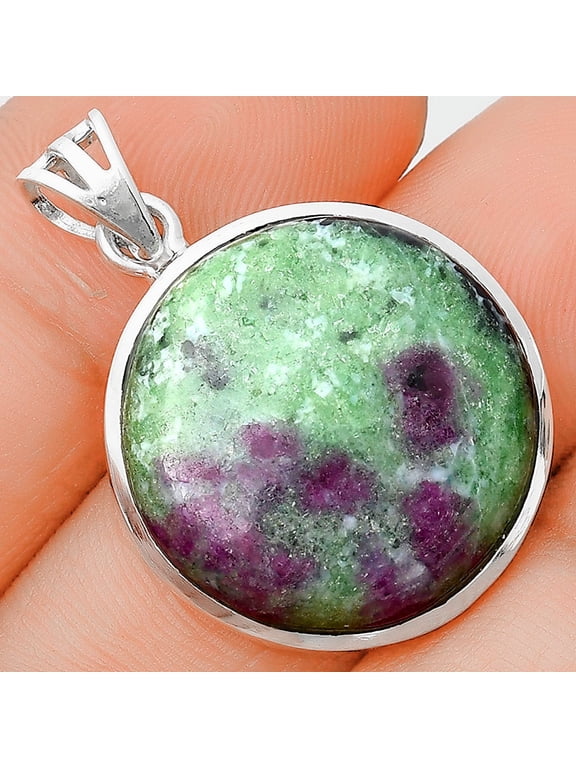 Natural Ruby-Zoisite - Africa 925 Sterling Silver Pendant Jewelry P-1002 SDP129635