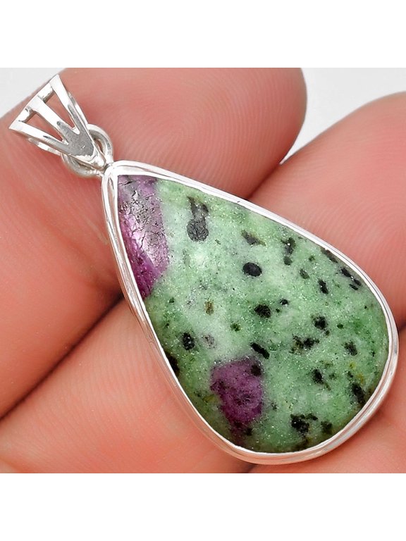 Natural Ruby-Zoisite - Africa 925 Sterling Silver Pendant Jewelry P-1050 SDP129699