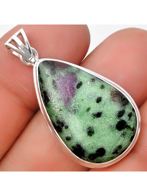 Natural Ruby-Zoisite - Africa 925 Sterling Silver Pendant Jewelry P-1050 SDP129752