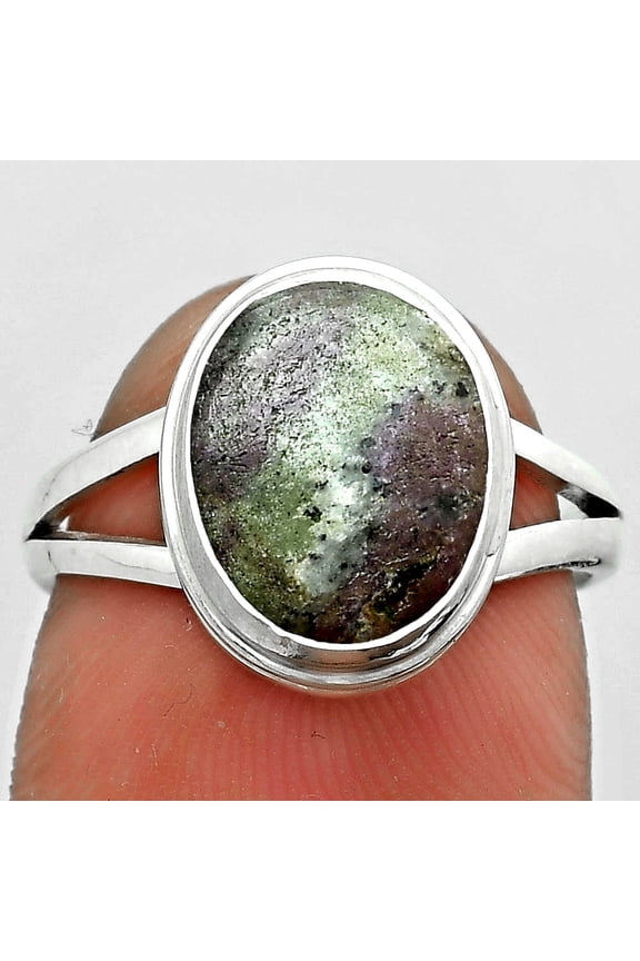 Natural Ruby-Zoisite - Africa 925 Sterling Silver Ring s.7 Jewelry R-1008 SDR179916