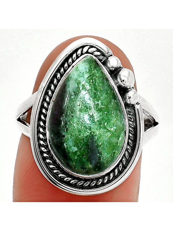 Natural Ruby-Zoisite - Africa 925 Sterling Silver Ring s.8 Jewelry R-1148 SDR236266