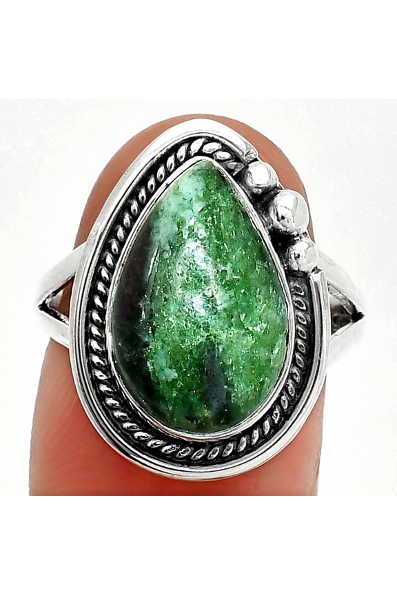 Natural Ruby-Zoisite - Africa 925 Sterling Silver Ring s.8 Jewelry R-1148 SDR236266