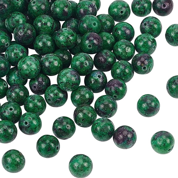 Natural Ruby in Zoisite Beads Strands Dyed Round 10mm Hole: 1mm about 40pcs/Strand 15.7''(39.88cm) 2strands/box