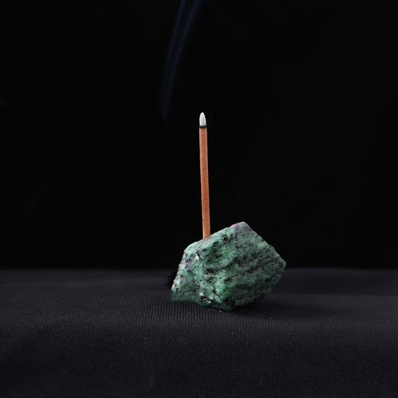 Natural Ruby in Zoisite Incense Burners Irregular Shape Incense Holders Home Office Teahouse Zen Supplies 40~60mm