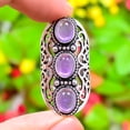 thumbnail image 1 of Natural Sage Amethyst Gemstone Handmade 925 Sterling Silver Ring Size 7, 1 of 3