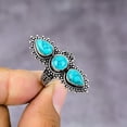 thumbnail image 1 of Natural Santa Rosa Turquoise Gemstone 925 Sterling Silver Ring Size 8, 1 of 4