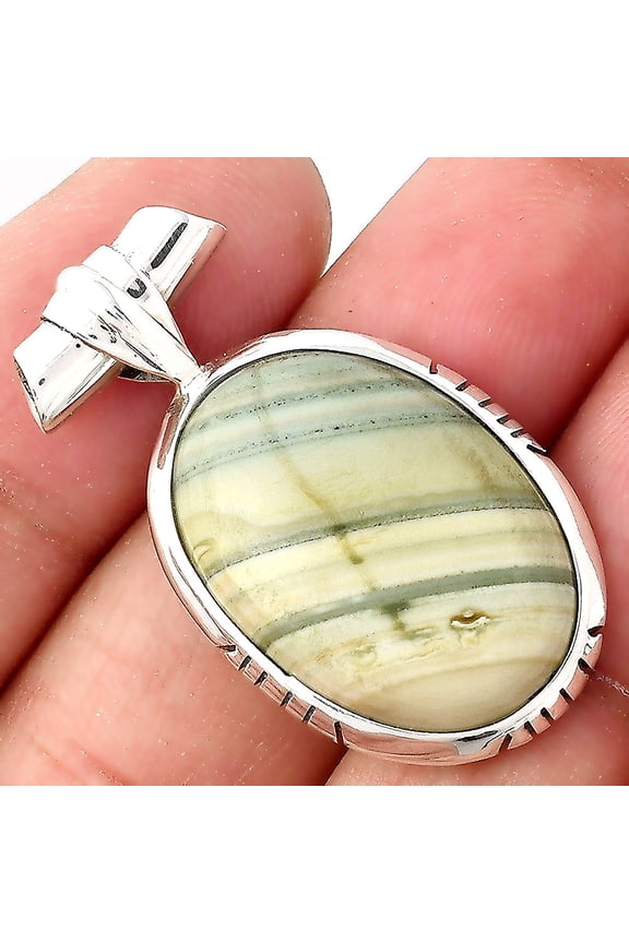 Natural Saturn Chalcedony 925 Sterling Silver Pendant Jewelry P-1667 SDP155114