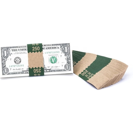 Natural Saw-Tooth $250 Currency Band Bundles (1000 Bands)