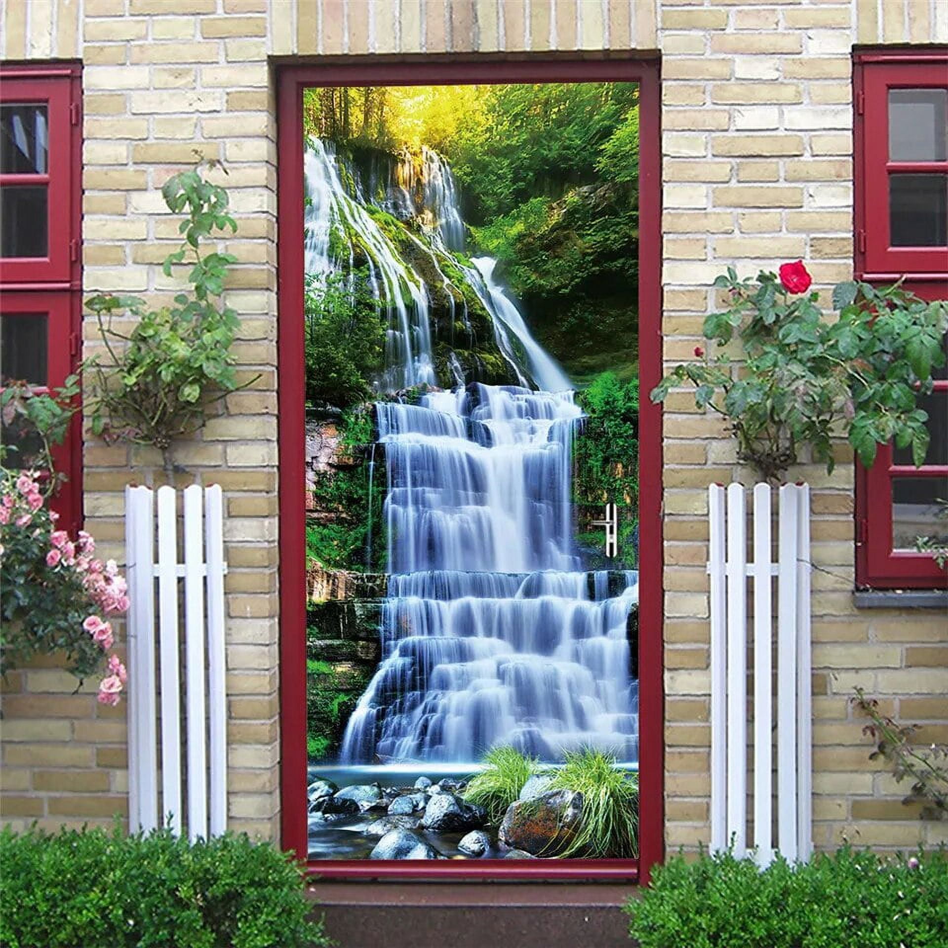 Natural Scenery Door Wallpaper Home Decor Selfadhesive Waterproof