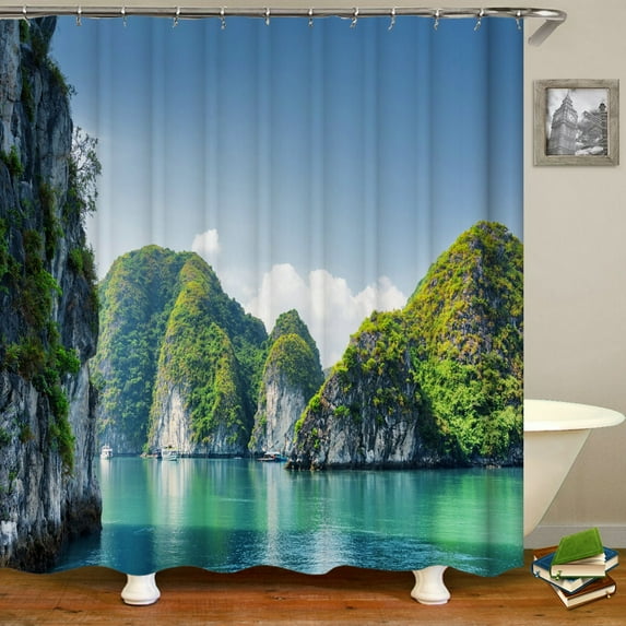 Natural Scenery Forest Tree Bathroom Curtains Shower Curtains 3d Printed Home Decor With 180x240cm Bath Curtains