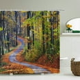 thumbnail image 1 of Natural Scenery Polyester Fabric Shower Curtains Home Decor Shower Curtains Forest Trees Waterproof Shower Curtain for Bathroom, 1 of 5