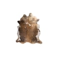 thumbnail image 1 of Natural Scotland Cowhide Rug | Brown/white & gold | 5'x7', 1 of 4