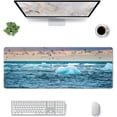 thumbnail image 1 of Natural Sea Glacier Melting Gaming Mouse Pad Large Mouse Pad (31.5x11.8 Inch) Non-Slip Rubber Base Large Desk Mat Desk Protector for Home Office Gaming Work, 1 of 6
