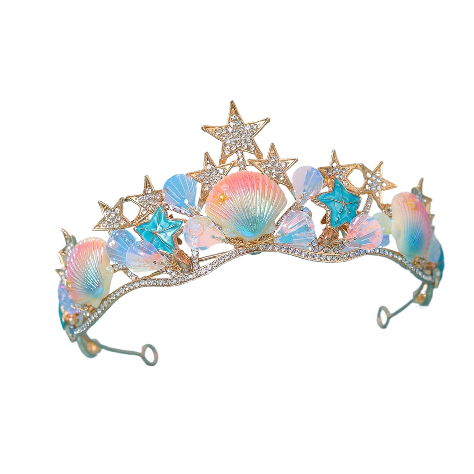 Natural Sea Shell Crowns with Star Fish Designs for Women Kids Marine ...