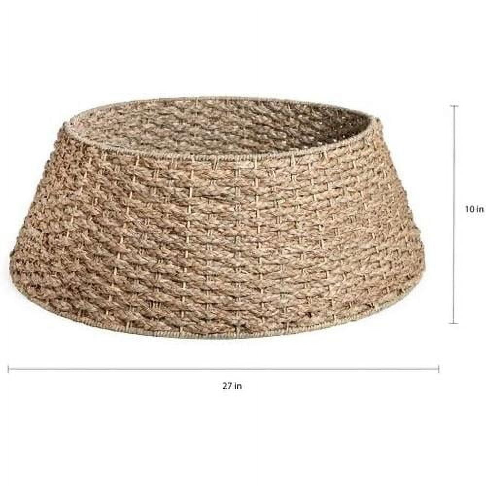 Natural Seagrass Christmas Tree Collar Fits Around A Tree Up To 8 Ft Rustic Or Beach Theme