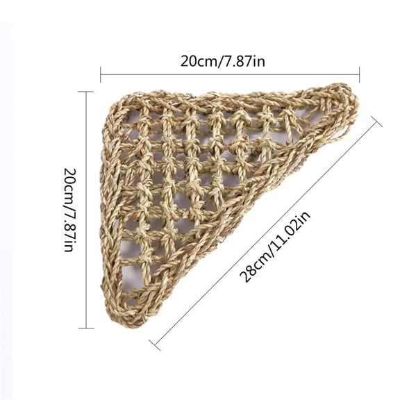 Natural Seagrass Reptile Hammock, Hanging Tank Bed For Bearded Dragon Leopard Gecko Chameleon Iguana, Woven Climbing Hideout Perch Terrarium Decor, Also For Hamster Guinea Pig Small Pets