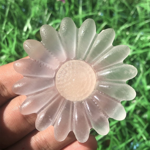 Natural Selenite Quartz Carving Flower Crystal Healing Gemstone Random 1 Piece -