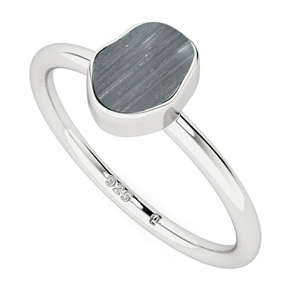 Natural Selenite Rough Shape Rings in Sterling Silver for Women, April, May Birthstone Jewelry for Her Birthday, Wedding Anniversary, Christmas, Mothers Day
