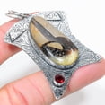 thumbnail image 1 of Natural Septerian Stone, Garnet Gemstone 925 Sterling Silver Pendant 2.56", 1 of 1