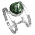 thumbnail image 1 of Natural Seraphinite Ring 925 Sterling Silver Handmade Jewelry, 1 of 6