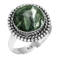 thumbnail image 1 of Natural Seraphinite Ring 925 Sterling Silver Handmade Jewelry, 1 of 6