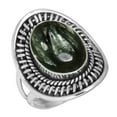 thumbnail image 1 of Natural Seraphinite Ring 925 Sterling Silver Handmade Jewelry, 1 of 6