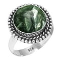 thumbnail image 1 of Natural Seraphinite Women Jewelry 925 Sterling Silver Ring, 1 of 6