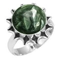 thumbnail image 1 of Natural Seraphinite Women Jewelry 925 Sterling Silver Ring, 1 of 6