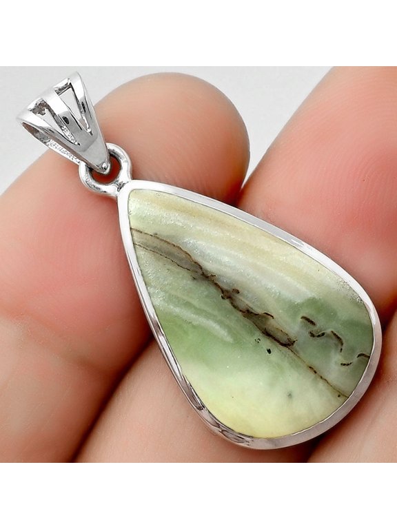 Natural Serpentine 925 Sterling Silver Pendant Jewelry P-1002 SDP111074