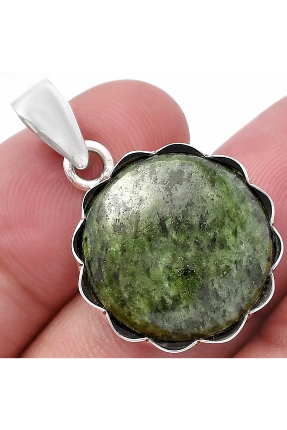 Natural Serpentine 925 Sterling Silver Pendant Jewelry P-1555 SDP144764