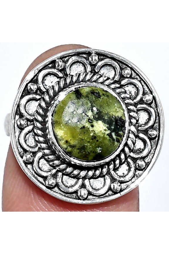 Natural Serpentine 925 Sterling Silver Ring s.6 Jewelry R-1256 SDR243106
