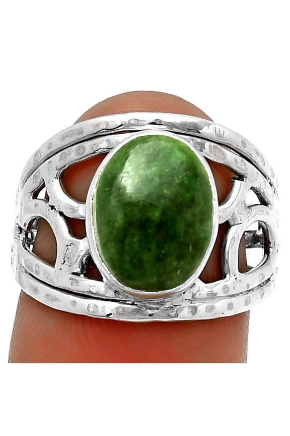 Natural Serpentine 925 Sterling Silver Ring s.7 Jewelry R-1133 SDR199197
