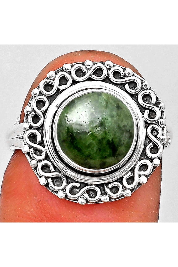 Natural Serpentine 925 Sterling Silver Ring s.7 Jewelry R-1164 SDR194192