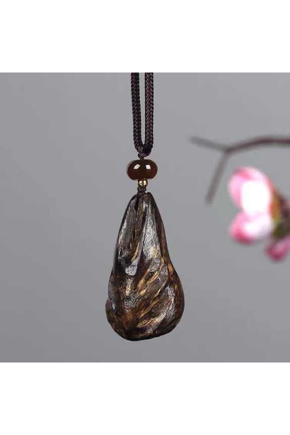 Natural Shape Wood Pendant Necklace for Men and Women Handmade Unisex Jewelry Rustic Style Spiritual Charm Gift