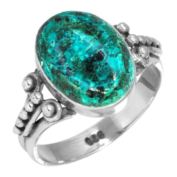 Natural Shattuckite Women Jewelry 925 Sterling Silver Ring