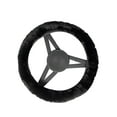 thumbnail image 1 of Natural Auto Sheepskin Steering Wheel Cover | Black, 1 of 5
