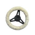 thumbnail image 1 of Natural Auto Sheepskin Steering Wheel Cover | Beige, 1 of 5