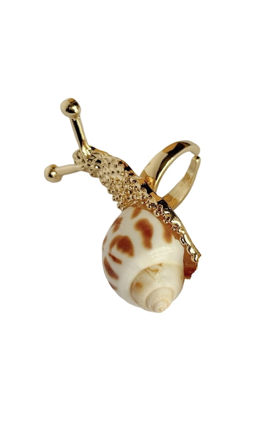 Natural Shell And Alloy Snail Designs Statement Rings Beach Jewelry for Holiday Party Everyday