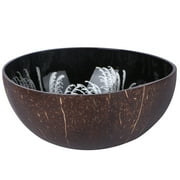 OULII Coconut Shell Bowl Nut Holder in Assorted Colors for Home Decor, 1 Pack, 5.9 x 5.9 x 2.6 Inches