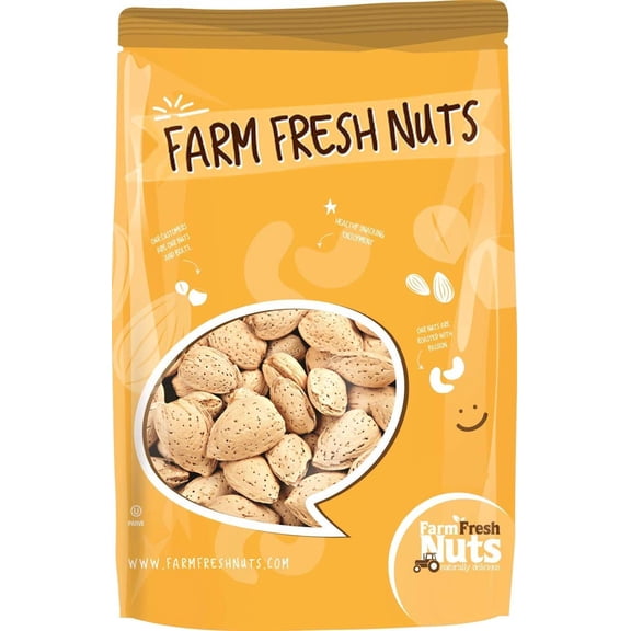 Natural In Shell Raw California Almonds (3 Lbs.) - Pure Goodness Bursting with Natural Flavors - Vegan & Keto Friendly - Healthy for Snacking - Farm Fresh Nuts Brand
