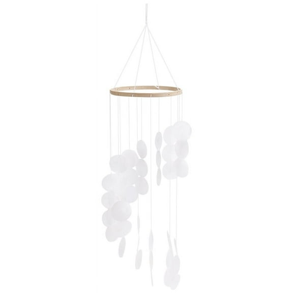 Natural Shell Wind Chimes Dream Catcher Craft Outdoor Yard Decoration Bedroom Living Room Hanging Pendant White