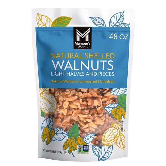 Natural Shelled Walnuts, 48 oz.