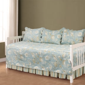Natural Shells 5 Pcs Daybed Quilt Set Lightweight Cotton Machine Washable Reversible