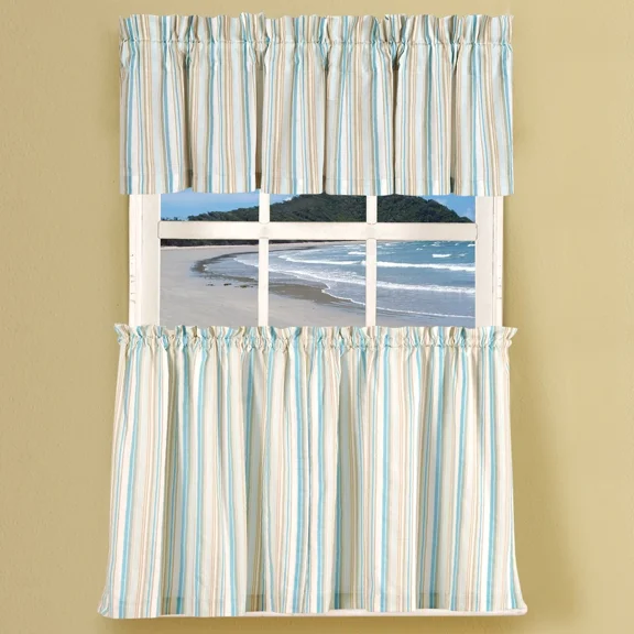 Natural Shells Stripe Valance 60 X 15