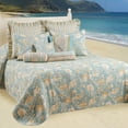 thumbnail image 1 of Natural Shells Oversized Cotton Twin Bedding Quilt - Beach House Coastal Decor, 1 of 4
