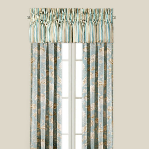 Natural Shells Window Treatment Curtain Panel 63"L x 42"W