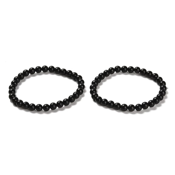 Natural Round Beaded Stretch Bracelets Inner Diameter: 2-1/2 inch(6.2cm)